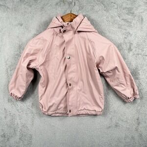 Kuling Windproof Waterproof Fleece Lined Jacket Size 5T Pink Snaps Winter Ski